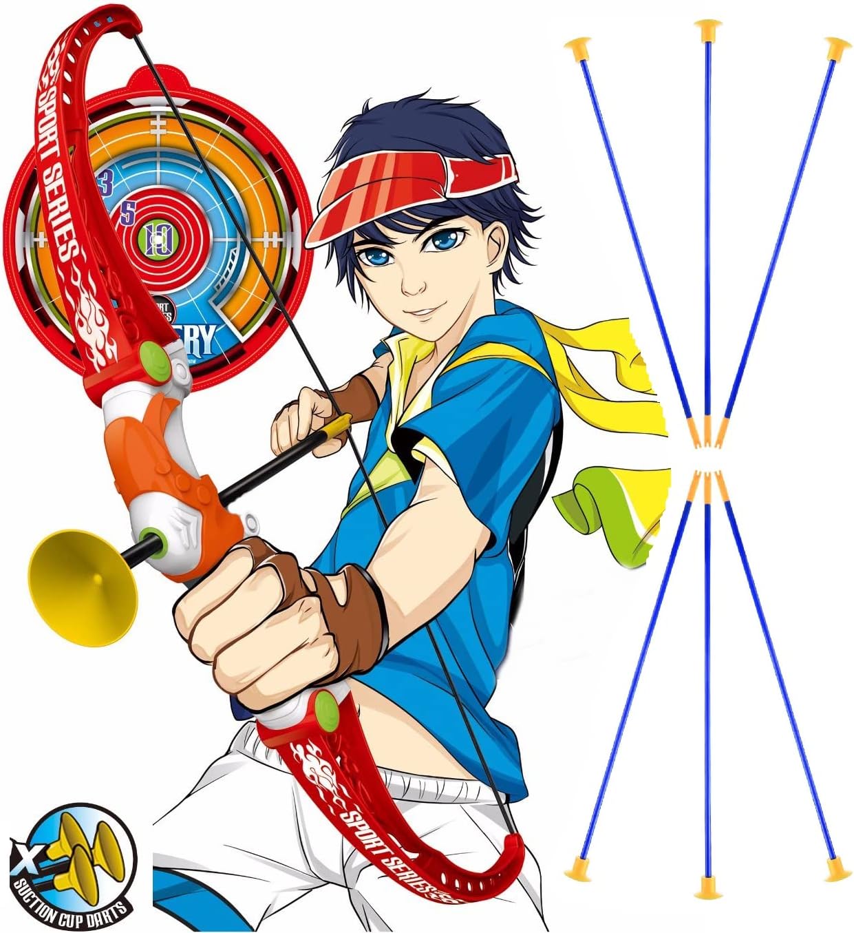 SUPER TOY Kids Bow & Arrow Toy Archery Set with Target Board for Boys ...