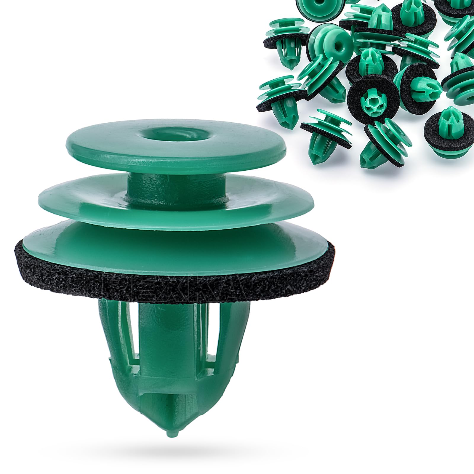 ◆50s60sデッドストック【Biemme・マッドフラップ】クリアグリーン Rexka 20pcs Door Trim Panel Garnish Retainer Clip 91560-TG1-T01