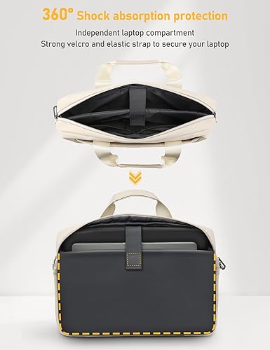 Miniatura 4 de Bolsa de hombro para laptop de 15 a 16 pulgadas, resistente al agua, compatible con MacBook Pro 16, MacBook Air 15 M4, HP, Dell, ASUS Notebook,