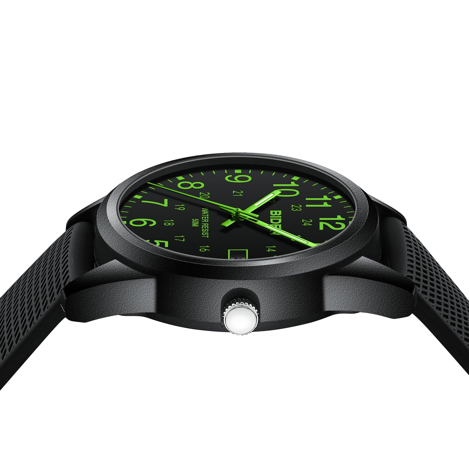 LN LENQIN Mens Watches Analog Quartz Sports Unisex 30M Waterproof Nurse Watch for Men Women Medical Professionals Military Time with Second Hand Glowing Easy to Read Dial