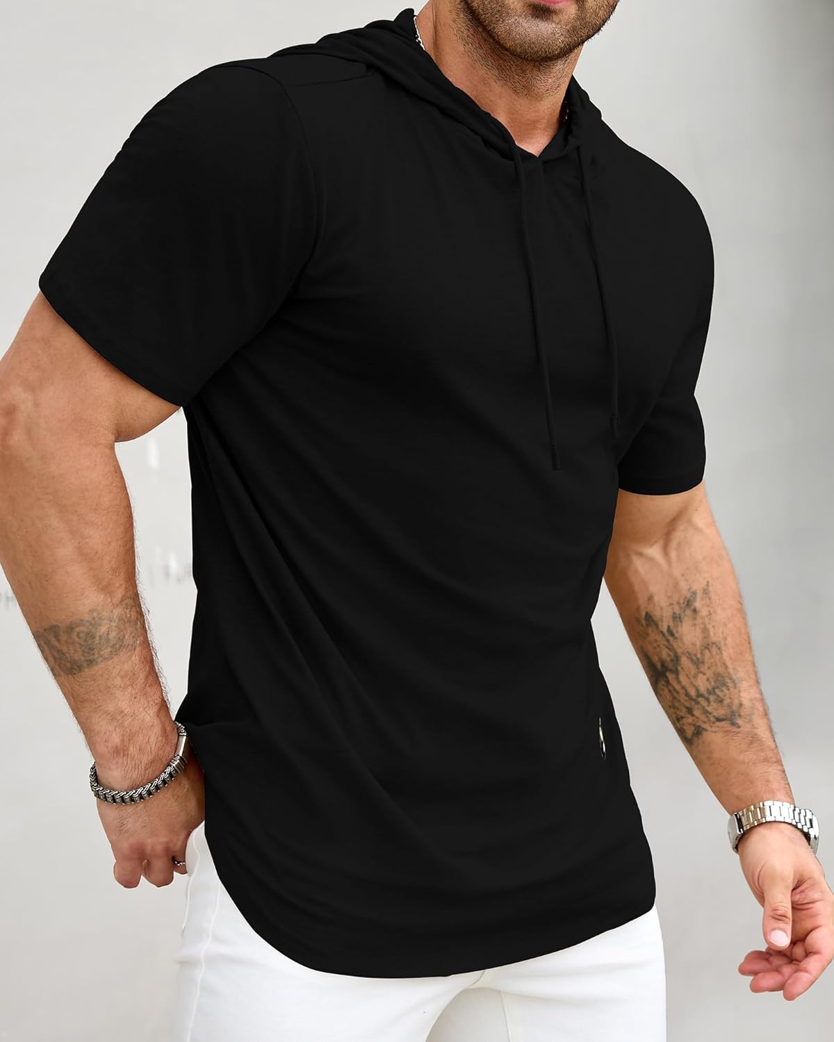 Aiyino Men's S-5XL Athletic Hoodies Sport Sweatshirt Solid Color Fashion Pullover - Image 3