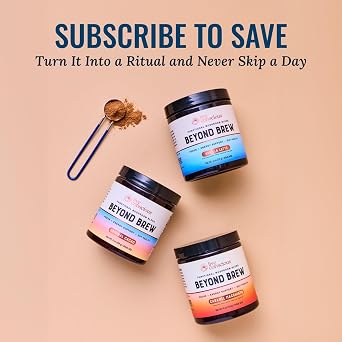 Live Conscious Beyond Brew - Coffee Alternative - Low Caffeine - Mushroom Complex w/Lions Mane, Reishi, Cordyceps & Chaga for Sustained Focus, Energy & Immunity - w/Prebiotics & Probiotics - 30 | Low Caffeine, Powerful Mushroom Complex w/ Lion's Mane, Reishi, Cordyceps & Chaga, Sustained Focus, Energy & Immunity