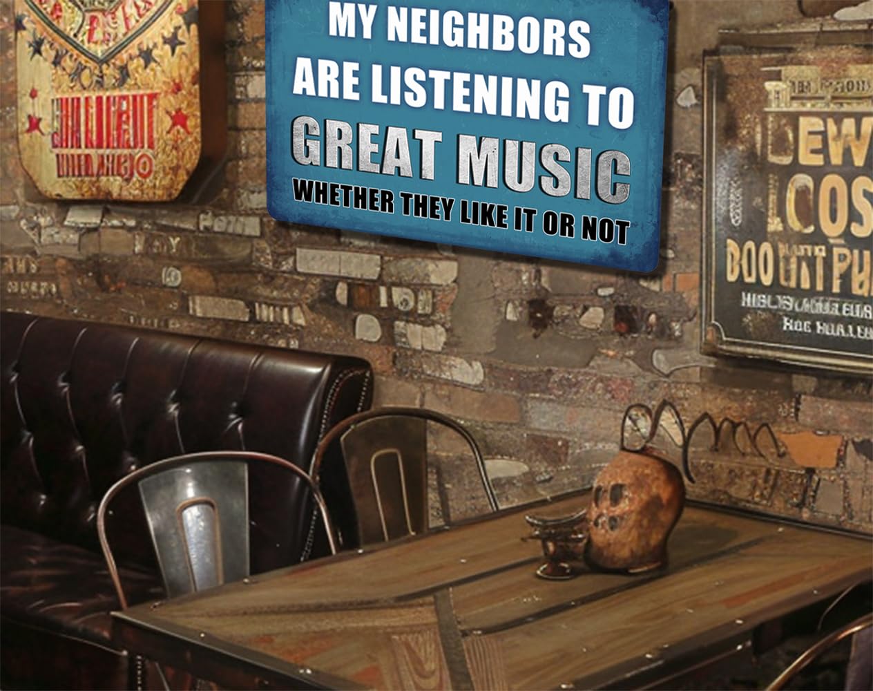 Man Cave-Schild Aluminium – 30,5x20,3cm, Mit Lustigem Spruch (für Garage, Keller, Wanddekoration)