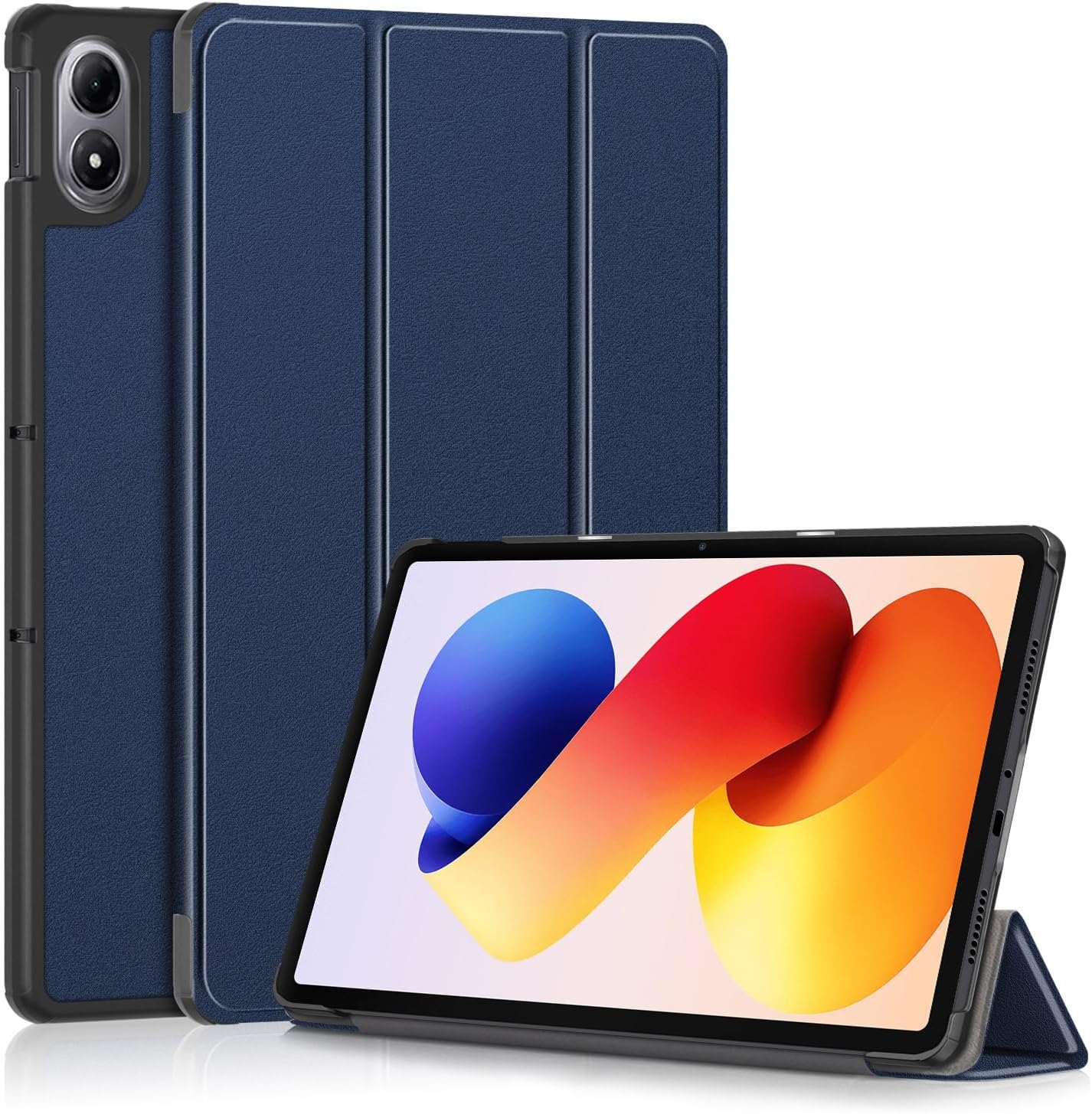 Gylint Case for Xiaomi Redmi Pad 2 Pro 12.1 inch 2025, Folding Folio Ultra-Thin PU Leather Stand Case Cover Wth Auto Wake/Sleep Navy Blue