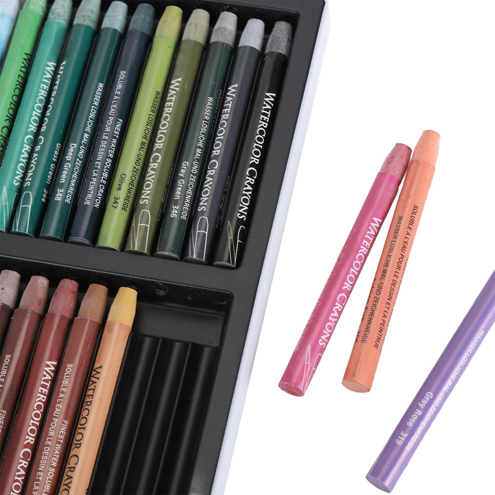 Aquarellstift-Set, Hochwertige Wasserlösliche Buntstiftstifte auf Wachsbasis für Gemischte Medien, 24 Farben, Ideal für Anfänger (36 Farben)
