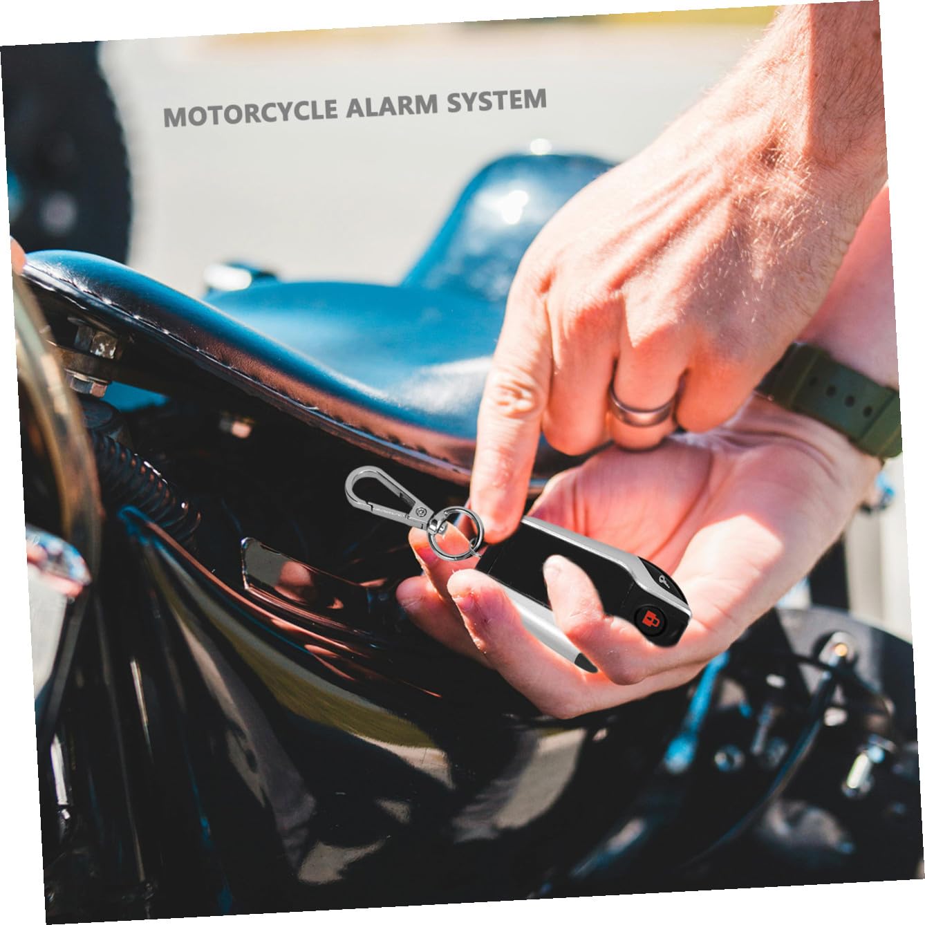 Ciieeo Allarme Set Completo e Sblocco Blocco Automatico per Moto Funzione di Avvio e Spegnimento Dispositivo di Sicurezza in Plastica con Telecomando per Motocicletta