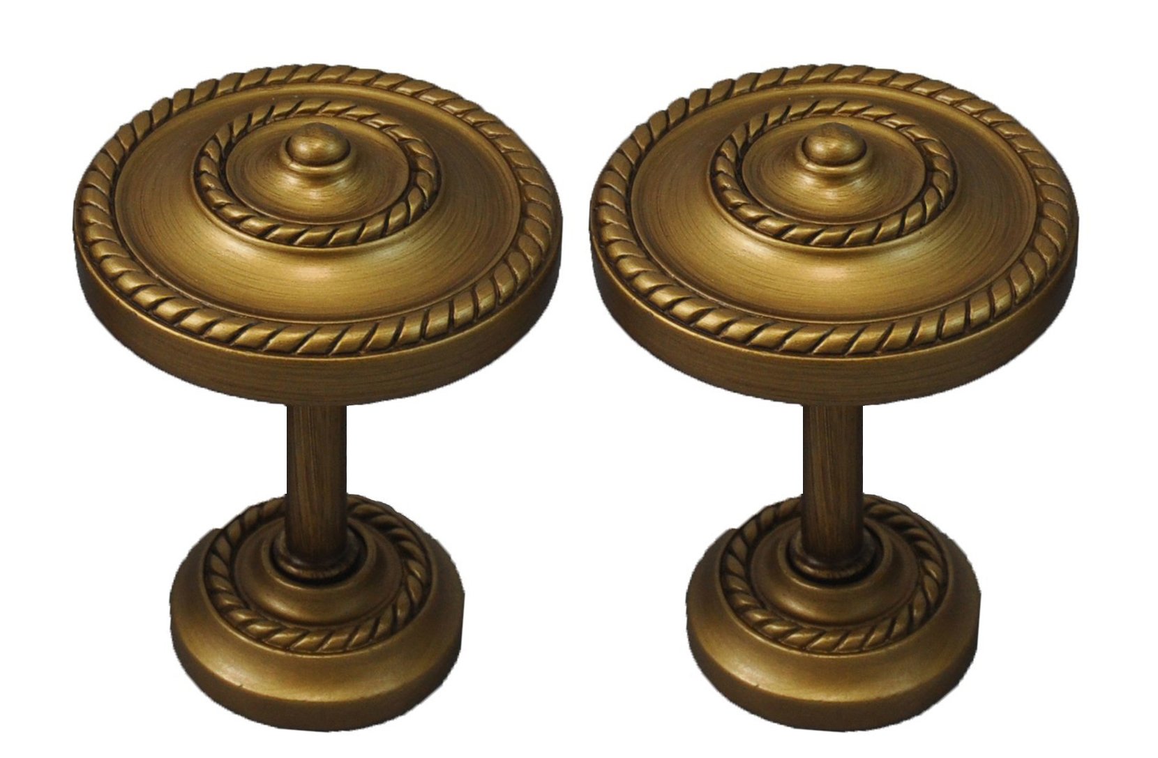 Urbanest Rope Designer Decor Drapery Medallion Holdback, 2 Pieces, Antique Gold