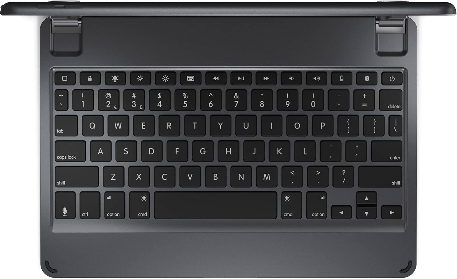 Brydge 10.2 Wireless Keyboard | Compatible with iPad (7th Gen, 2019 & 8th Gen, 2020) | Backlit Keys | Long Battery Life | (Space Gray)