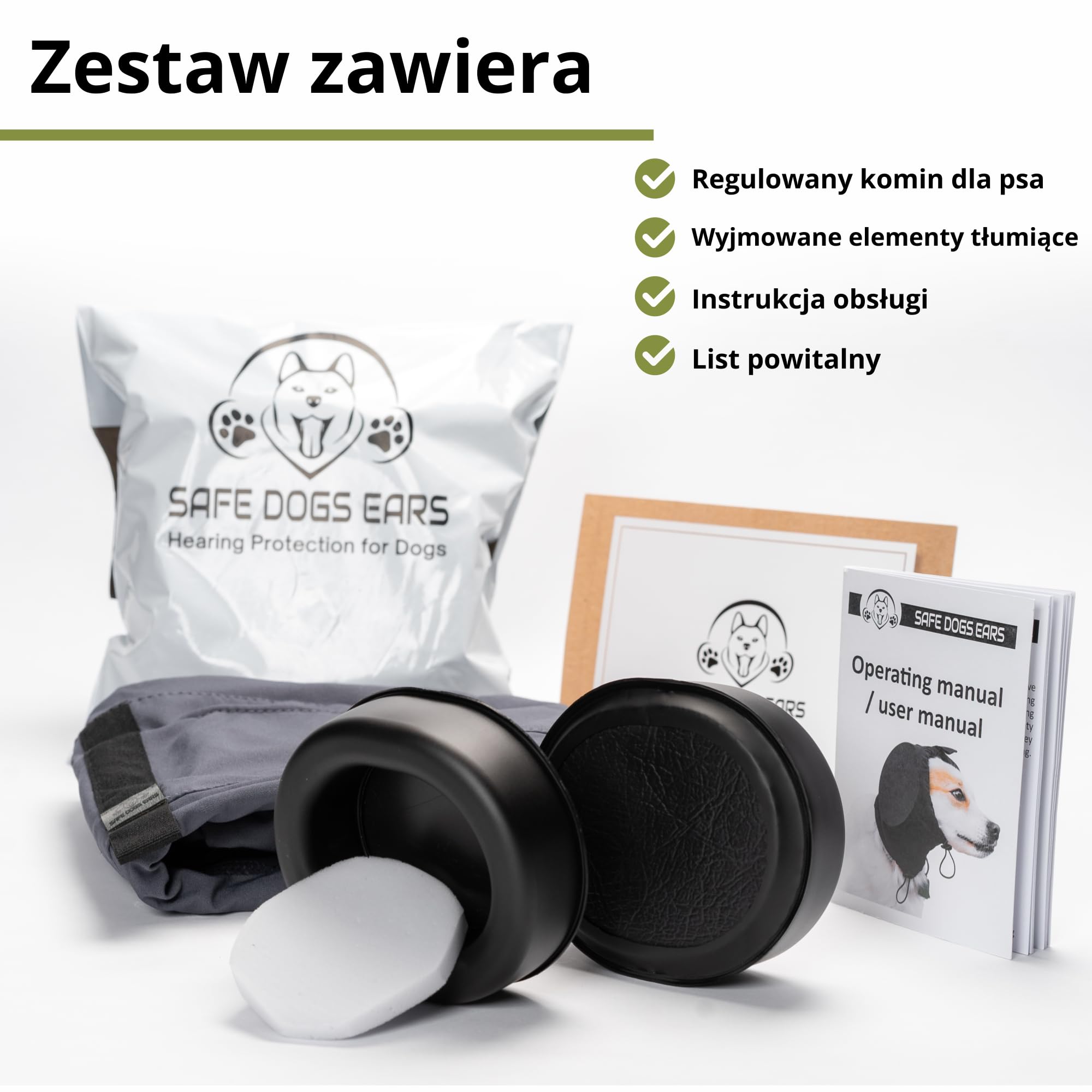 Słuchawki wygłuszające dla psów – Ochrona słuchu przed fajerwerkami, grzmotami i głośnymi dźwiękami (Niebieskie, S)