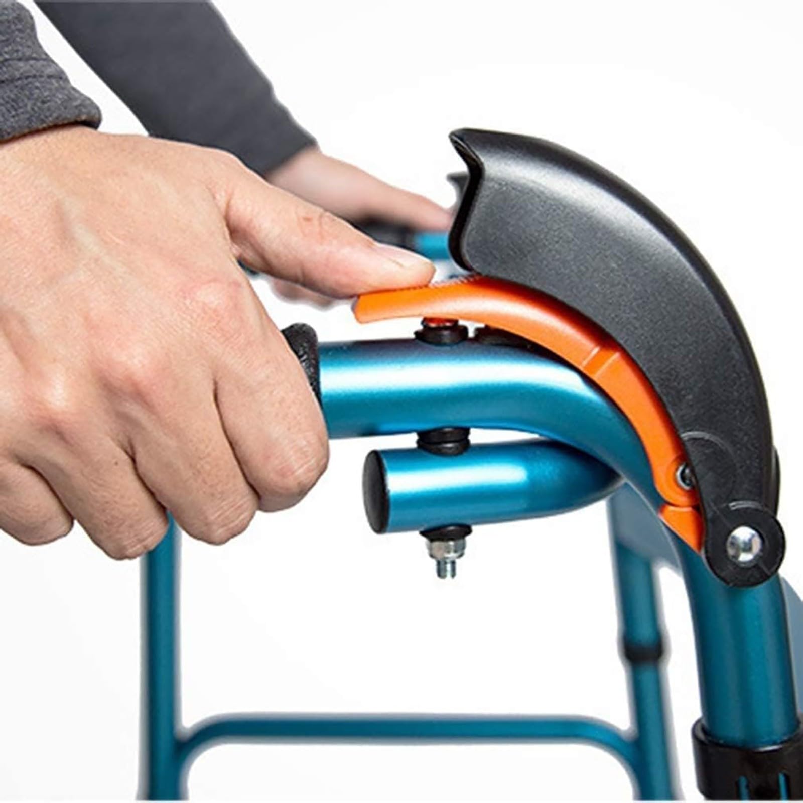 Deambulatore per Adulti, deambulatore Pieghevole in Alluminio per Scale da Arrampicata, ausilio per la Mobilità a Piedi per Anziani, deambulatore Medico ausiliario per disabili