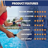 Vista 5 de JAYA 2 Pack Extra-Length Pickleball Paddle Grip Tape, Pickleball Overgrip Wrap, Replacement Grip Wrap for Pickleball Rackets - Easy Installation and