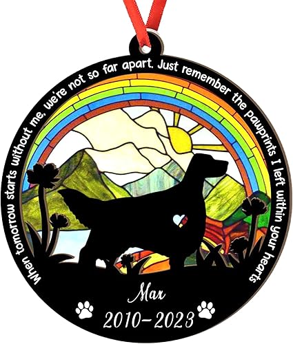 Miniatura 62 de Adorno de atrapasoles de setter irlandés personalizado, adorno de Navidad de Setter irlandés, regalo para perro amante, setter irlandés