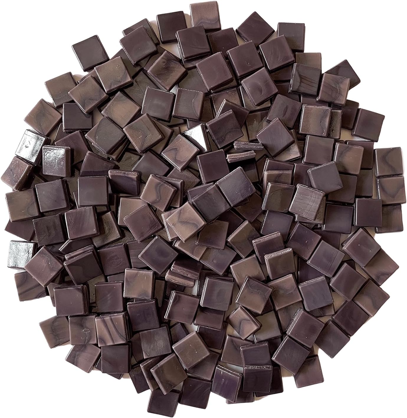 SMEIINIK 1.1lb Bulk Single Iridescent Color Mosaic Tiles