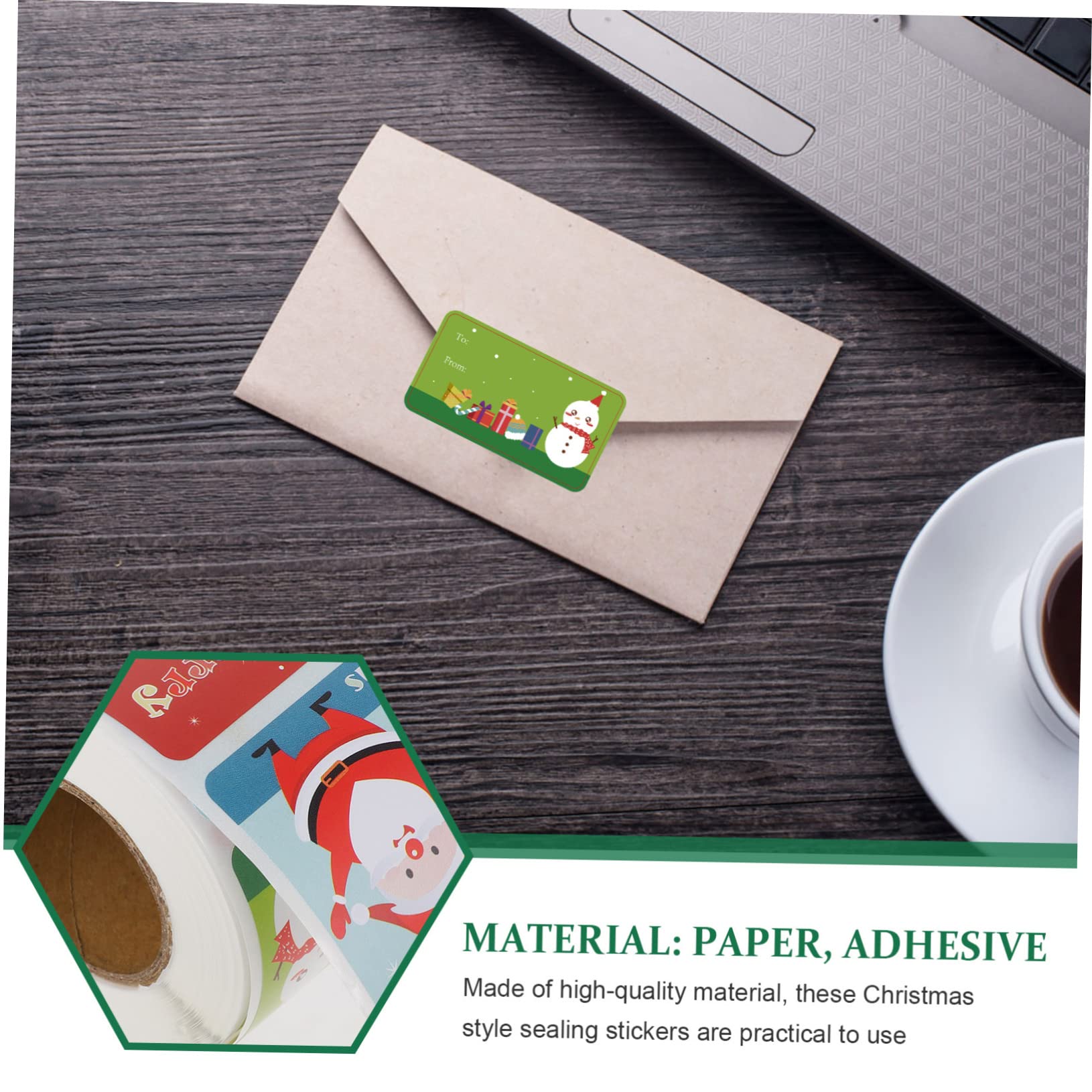 DOITOOL 3 Adesivi Sigillanti Natalizi per Regali e Buste Design per Confezioni Personalizzate Etichette Autoadesive Pratiche per Sacchetti Regalo Regalo