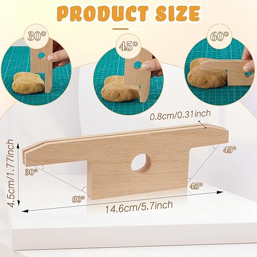 Miniatura 3 de Amylove Kit de herramientas de escultura de arcilla de cerámica, 9 piezas, herramientas de cerámica con asas de madera lisas, arcilla polimérica de