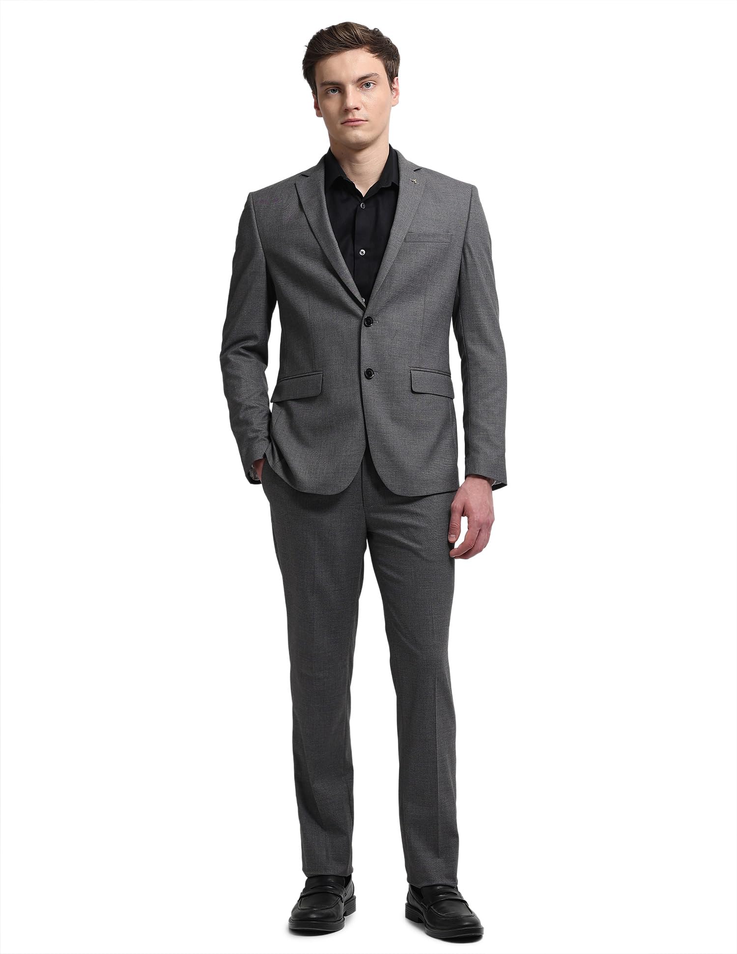 arrow Men's Body Tailored fit Heathered Suit-picture-54