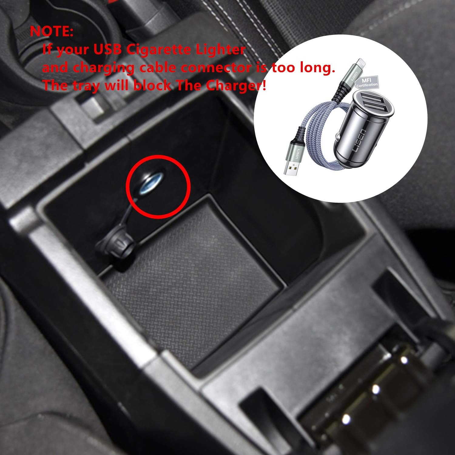 Compatible with Jeep Wrangler JK and JKU Accessories 2011-2018 Center Console Tray Organizer(Console tray)