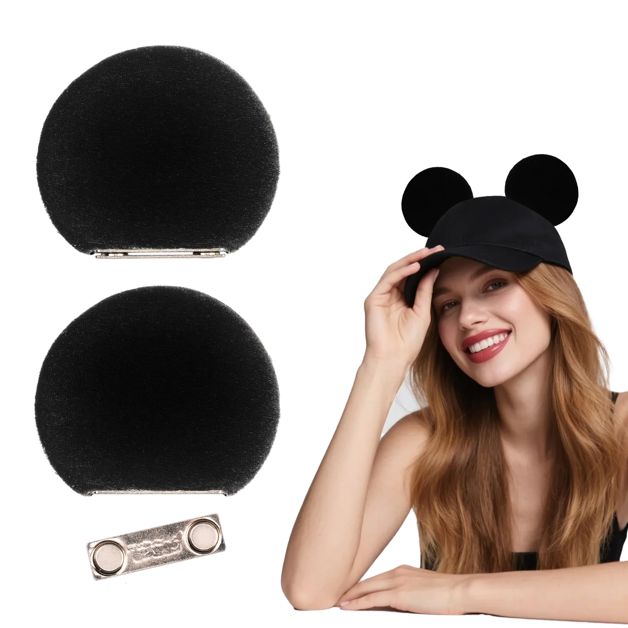 Magnetic Mouse Ears for Cap Hat Beret Bucket Hat - 3 5 Clip Mouse Ears for Boys Girls