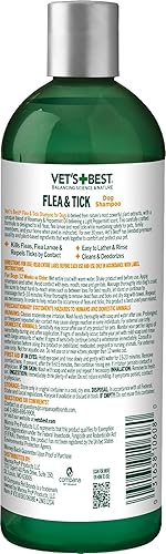 Miniatura 2 de Vets Best Champú para perros de fuerza avanzada para pulgas y garrapatas  Tratamiento de pulgas para perros  Fórmula a base de plantas  12 onzas