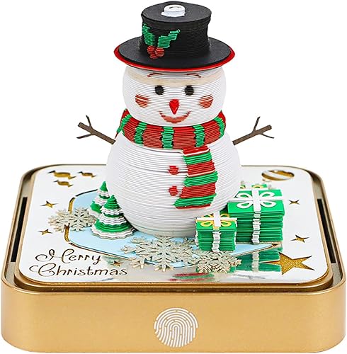 Miniatura 19 de 3D Bloc de Notas Calendario Reloj 2026, Calendario de Arte 3D 2026, Calendario de Escultura de Papel Creativo, Flores, Mar y Árbol, Isla, Notas de