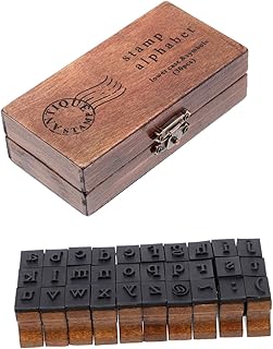 COHEALI Scrapbooking 1 Set Seal Wooden Stamps Wood Crafts Suit Wood Decor Alphabet Stamp for Crafts Greeting Decorative Stamps DIY Tools Scrapbook Stamps Number Birthday Present