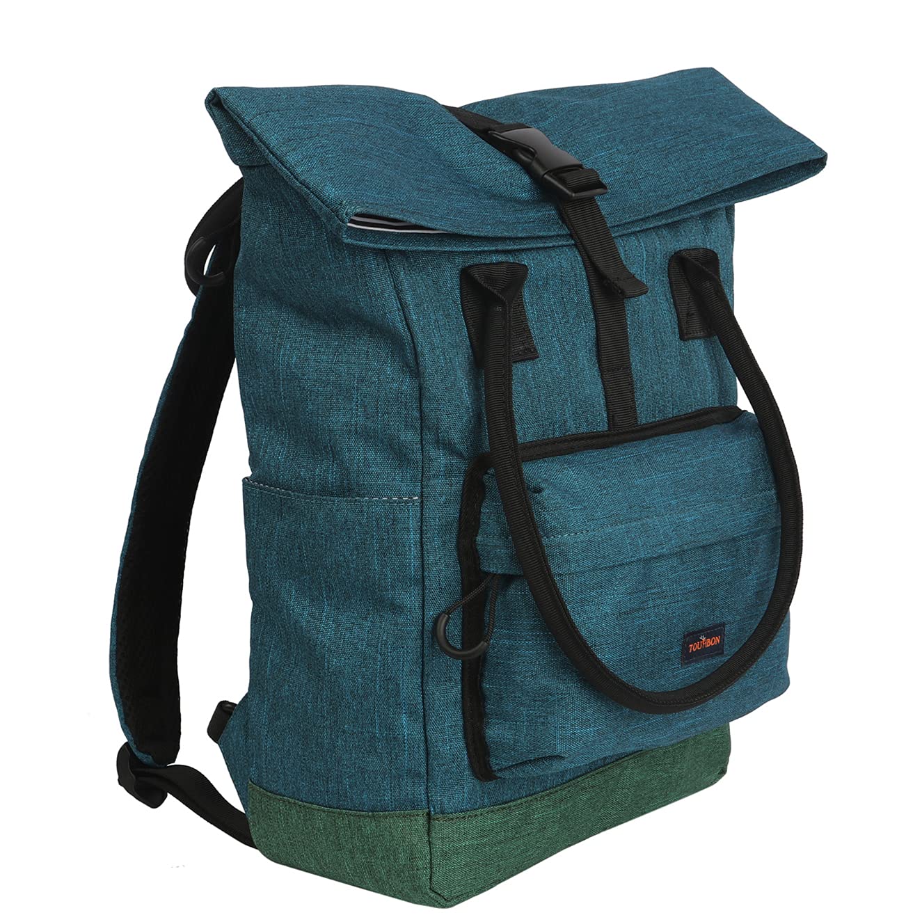 TOURBON Nylon Bicicletta Rolltop Zaino Spalla Posteriore Borsa Tote Outdoor