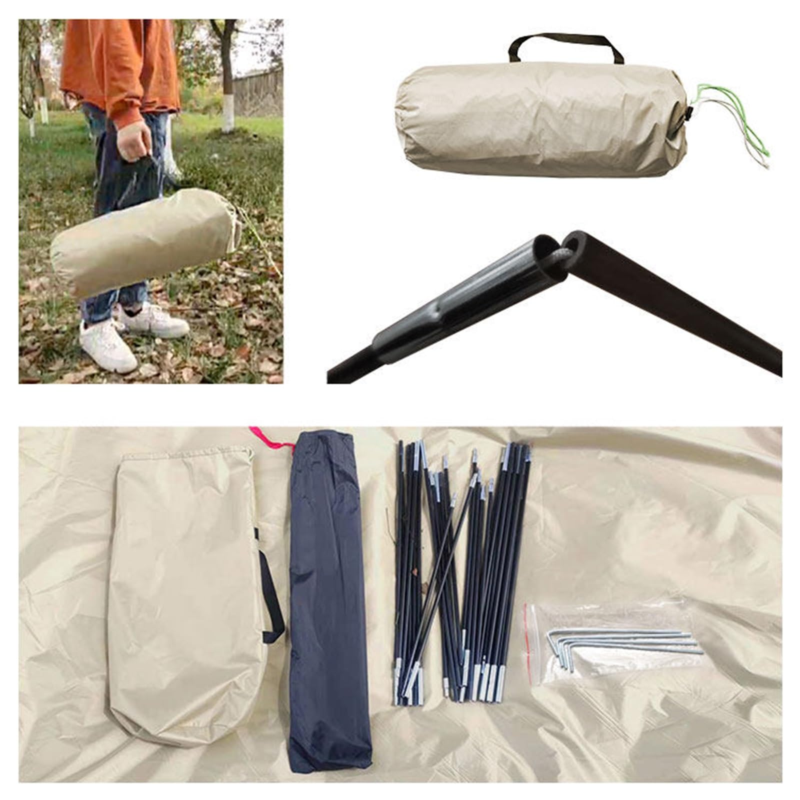 Garage Auto per Esterno Tenda per Bicicletta Box Moto Impermeabile Tendone per Moto e Attrezzi da Giardino(Black)
