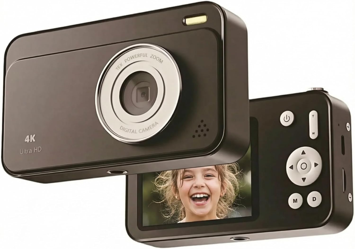 4K 64MP Digital Camera for Kids كاميرا ديجيتال Vlogging Camera Compact Point and Shoot Digital Cameras with SD Card for Photography & Vlogging, 2.8 Inch Screen, Smile & Face Detection. | 4K 2026
