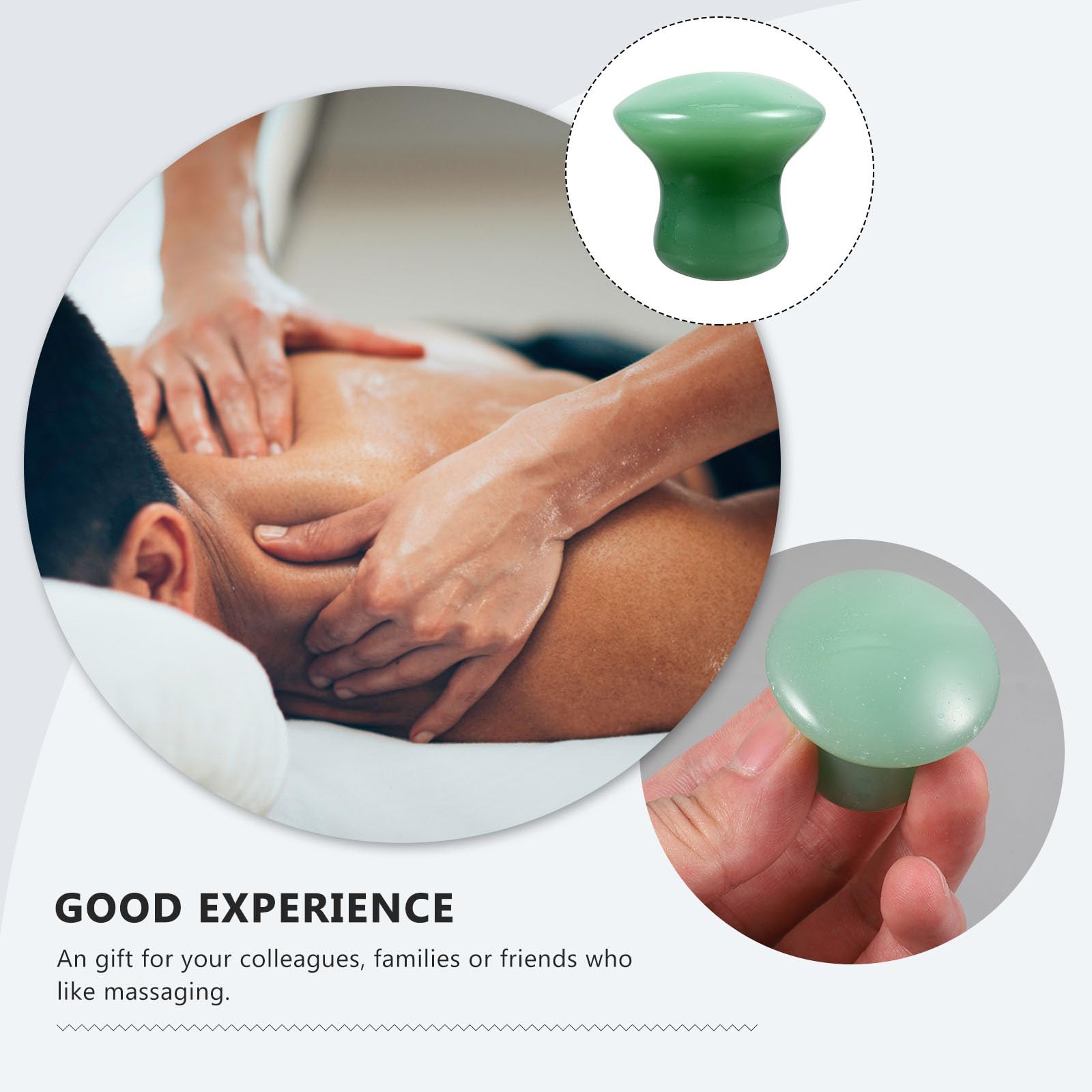 2pcs Mushroom Shaped Massaging Boards Facial Massagers Beauty Tools Spa Home Use, Green, 4x4cm - Image 3