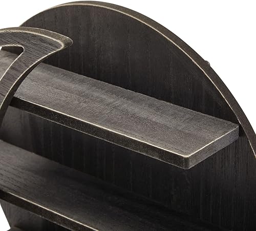 Miniatura 3 de Farmlyn Creek Estante de madera con luna  Decoración de pared gótica pulida  Estante de cristal y organizador de aceites esenciales  Decoración para