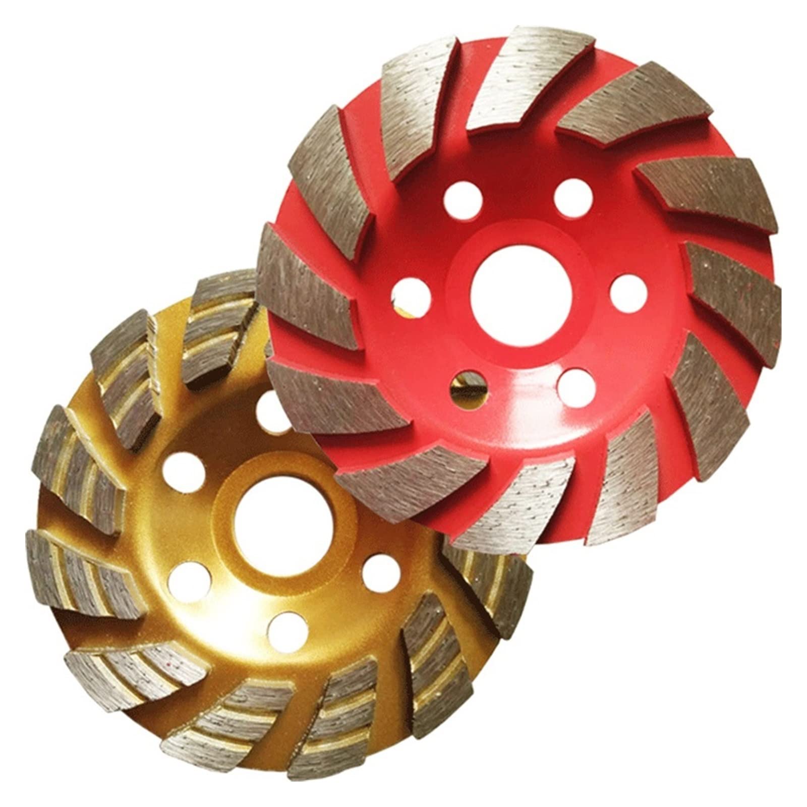 Arkusz ścierny diamentowy, 1/2szt. Diamentowa tarcza szlifierska do betonu, granitu, kamienia, ceramiki, narzędzia do cięcia(2pcs Red and Yellow)