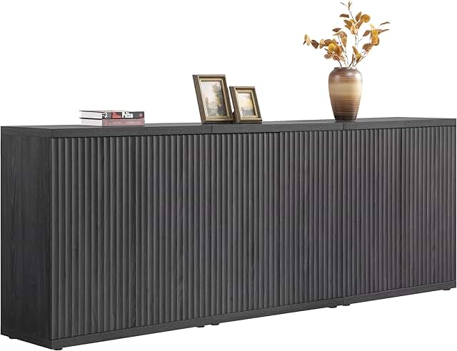 SICOTAS Buffet Cabinet with Storage Accent Sideboard Modern Credenza wit...