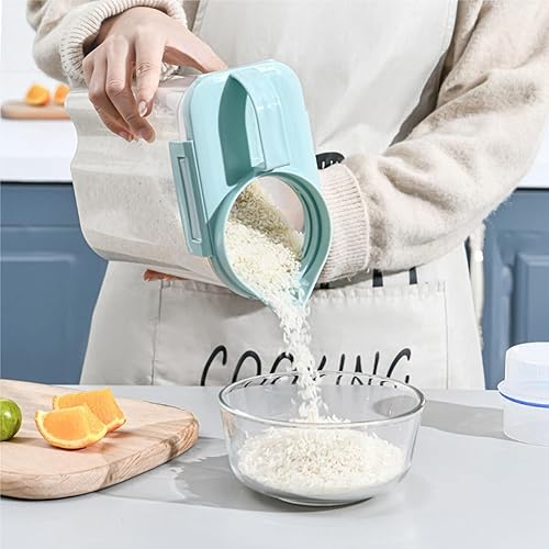 Miniatura 5 de Dispensadores de cereales Envases de harina de soja Caja de almacenamiento de arroz Dispensador de cereales Dispensador hermético Recipientes de