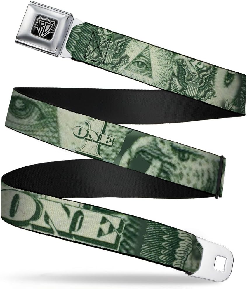 Buckle-Down Seatbelt Belt - One Dollar Bill Eye of Providence/Bald Eagle C/U