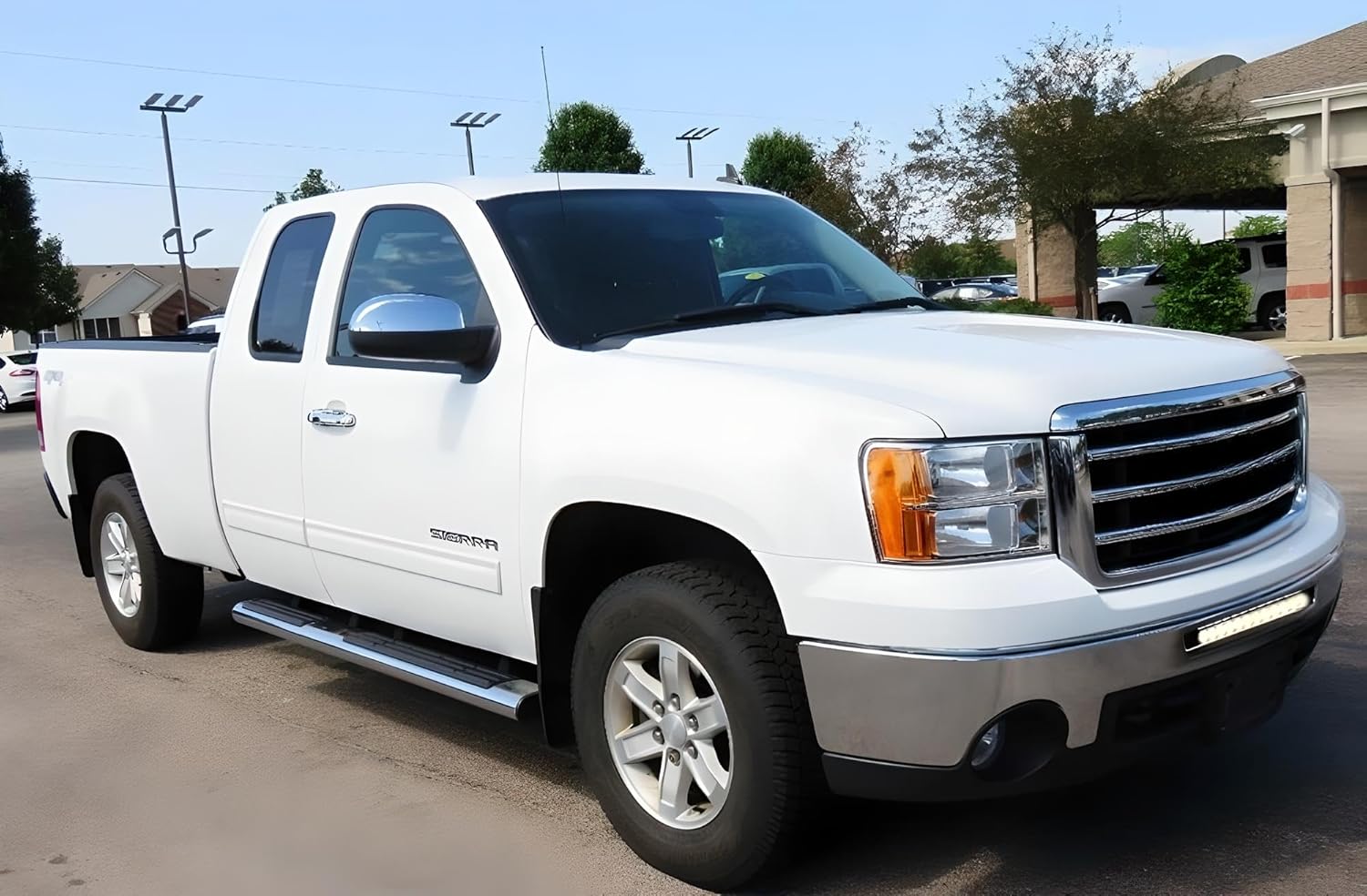 iJDMTOY Lower Grille 20-Inch LED Light Bar Compatible with 09-13 GMC Sierra 1500 & 08-14 2500 3500 HD, Includes (1) 100W LED Lightbar, Lower Bumper Opening Mount Brackets & On/Off Switch Wiring