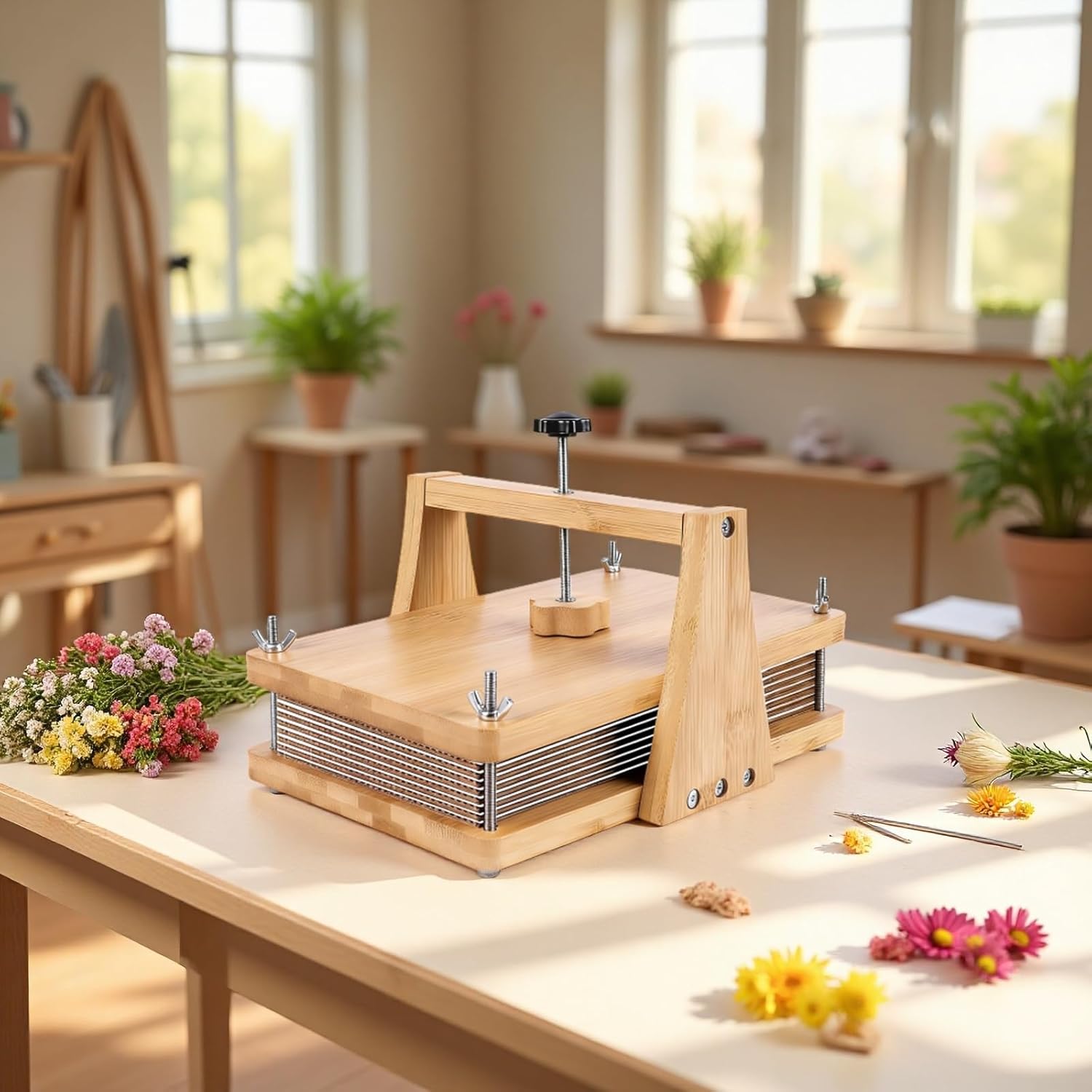 11 X 7.1 In Wooden Floral Press Kit, Large Multi-Layer With Accessories, Plant Specimens, For Diy Art & Craft Pressing