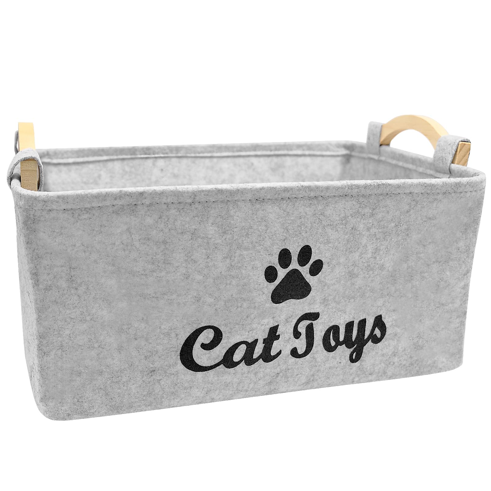 BEELUKY Rangement pour Jouets en Feutre pour Animaux Panier de Rangement pour Animaux Corbeille à jouets pliable pour Chiens et Chats 38x25x18 cm Pour Animaux Jouets Friandises Et Colliers Pour Chiens