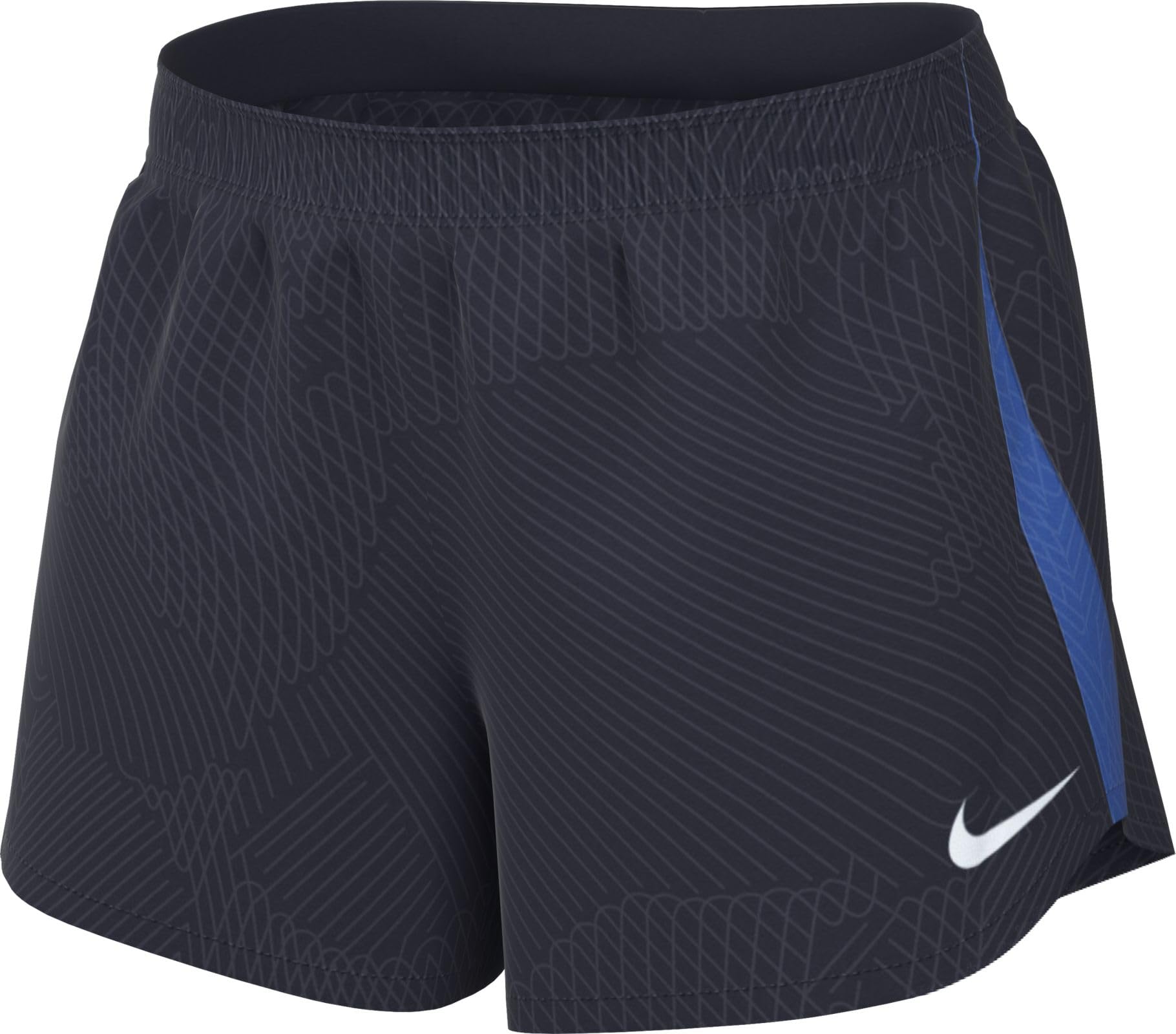 NIKE DR2322-451 W NK DF STRK23 Short K Pants Femme Obsidian/Royal Blue/White Taille S