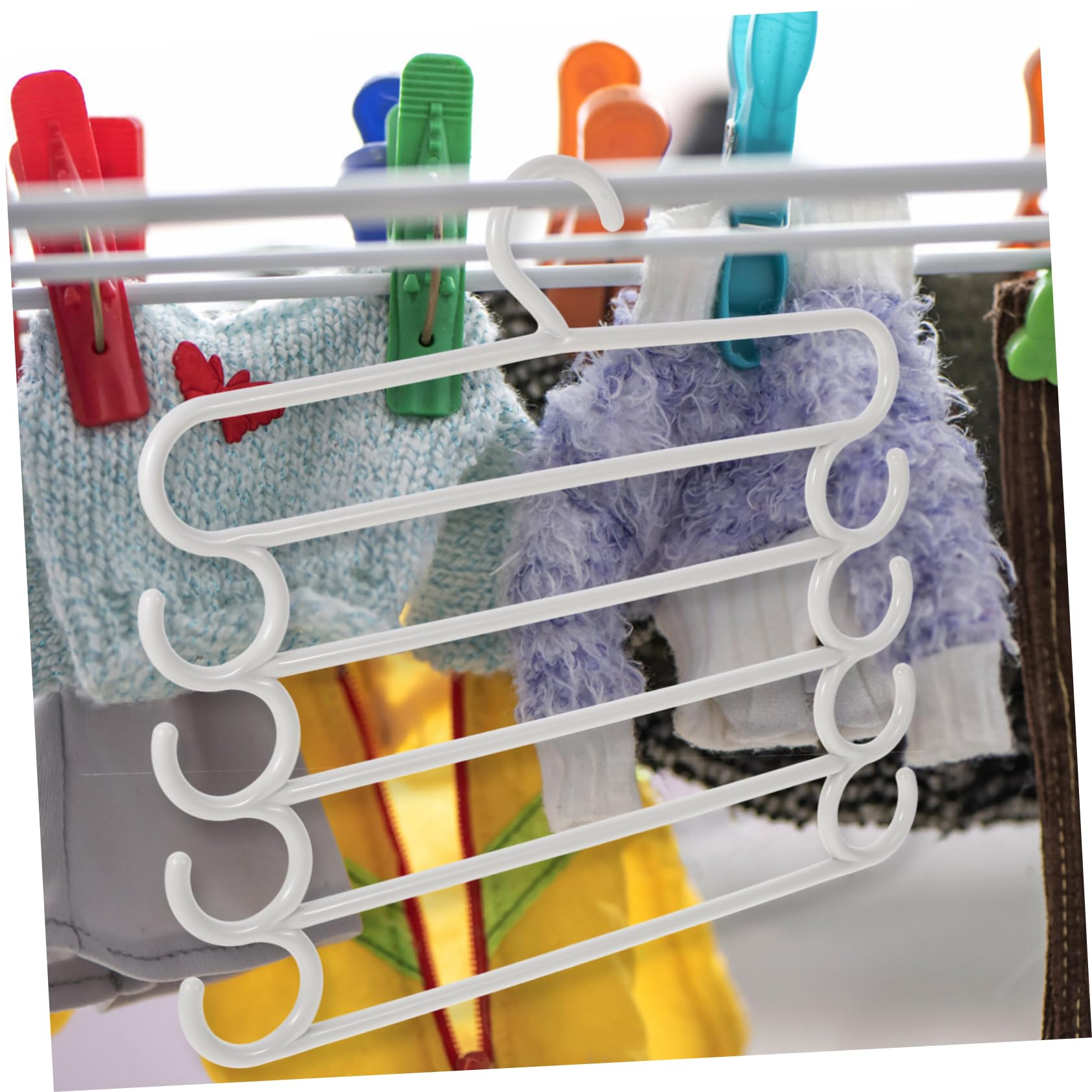 Alipis 5 Stück Multipurpose Teiliger Hosenbügel Organizer mit Mehrschichtigem Design Platzsparend Kratzfrei Hohe Tragkraft für Hosen Schals und Krawatten Vielseitiger Kleiderschrank
