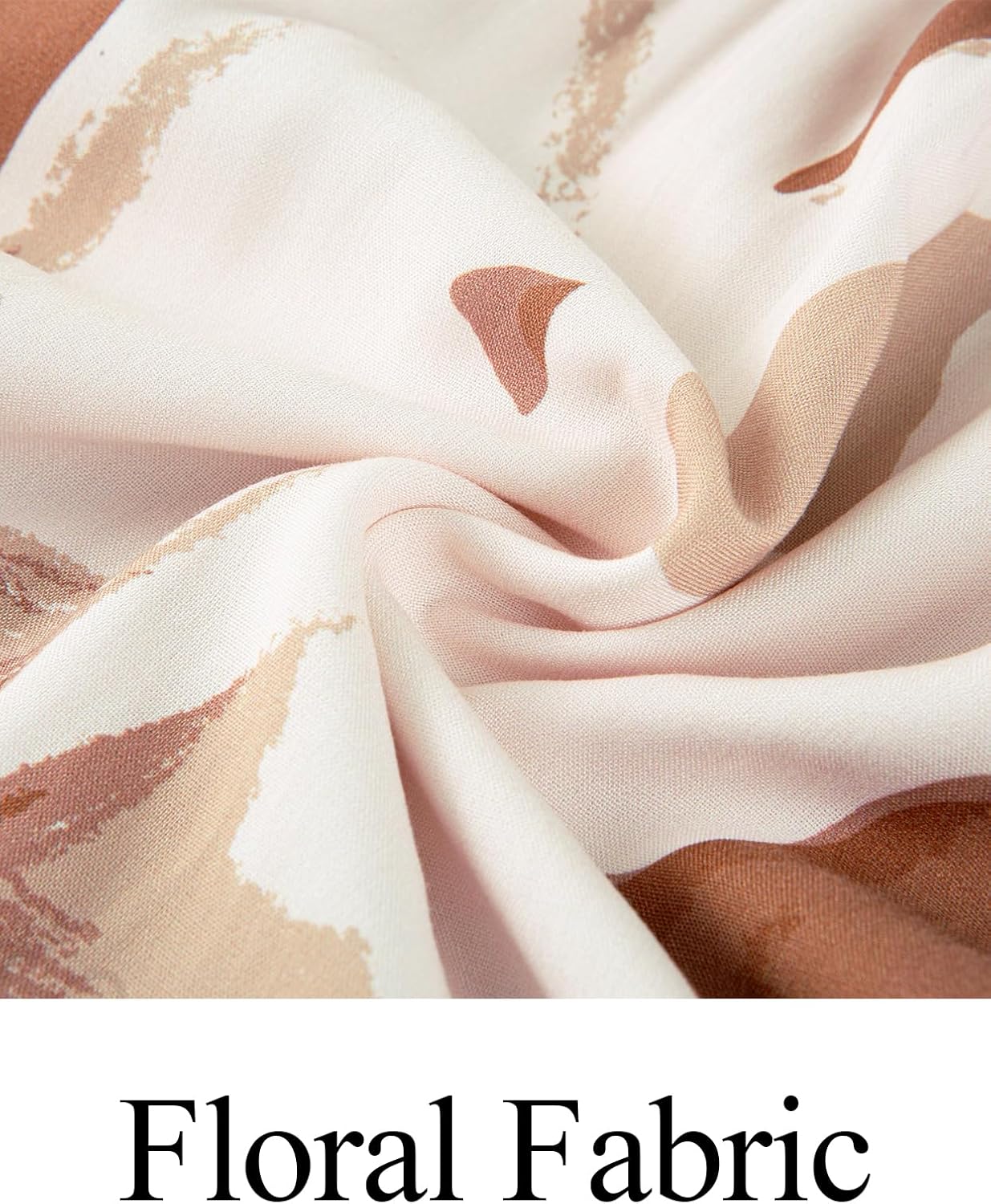 MEROKEETY Women's 2026 Spring Summer Floral Dress V Neck Short Sleeve Button A Line Boho Beach Flowy Vacation Dresses - Image 4