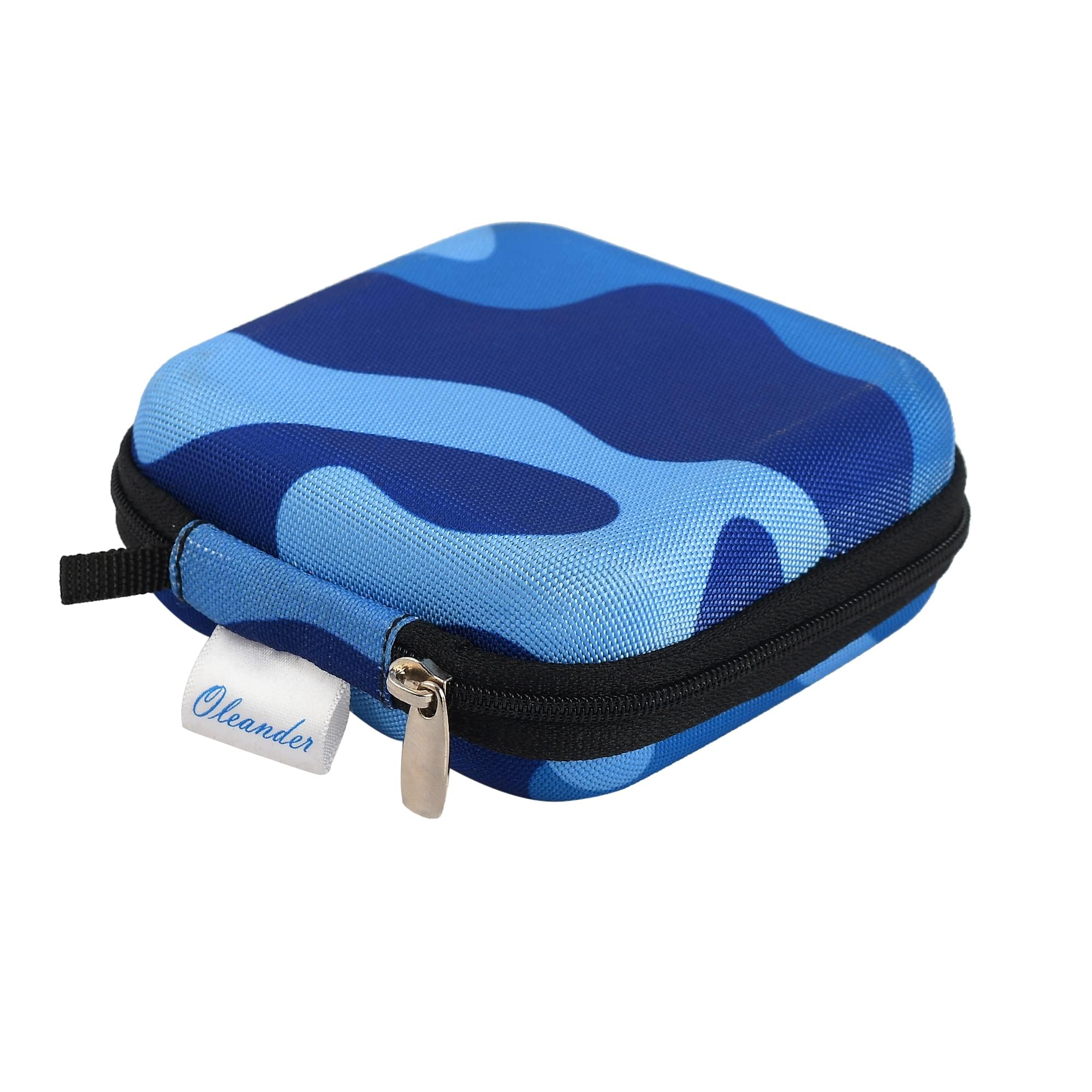 Oleander EVA Case| Hard case Pouch 4 inch Square | Shockproof & Water-Resistant Travel Pouch | Storage for Earphone, Charging Cable, Jewellery, AirPod & Medicine.-image-10