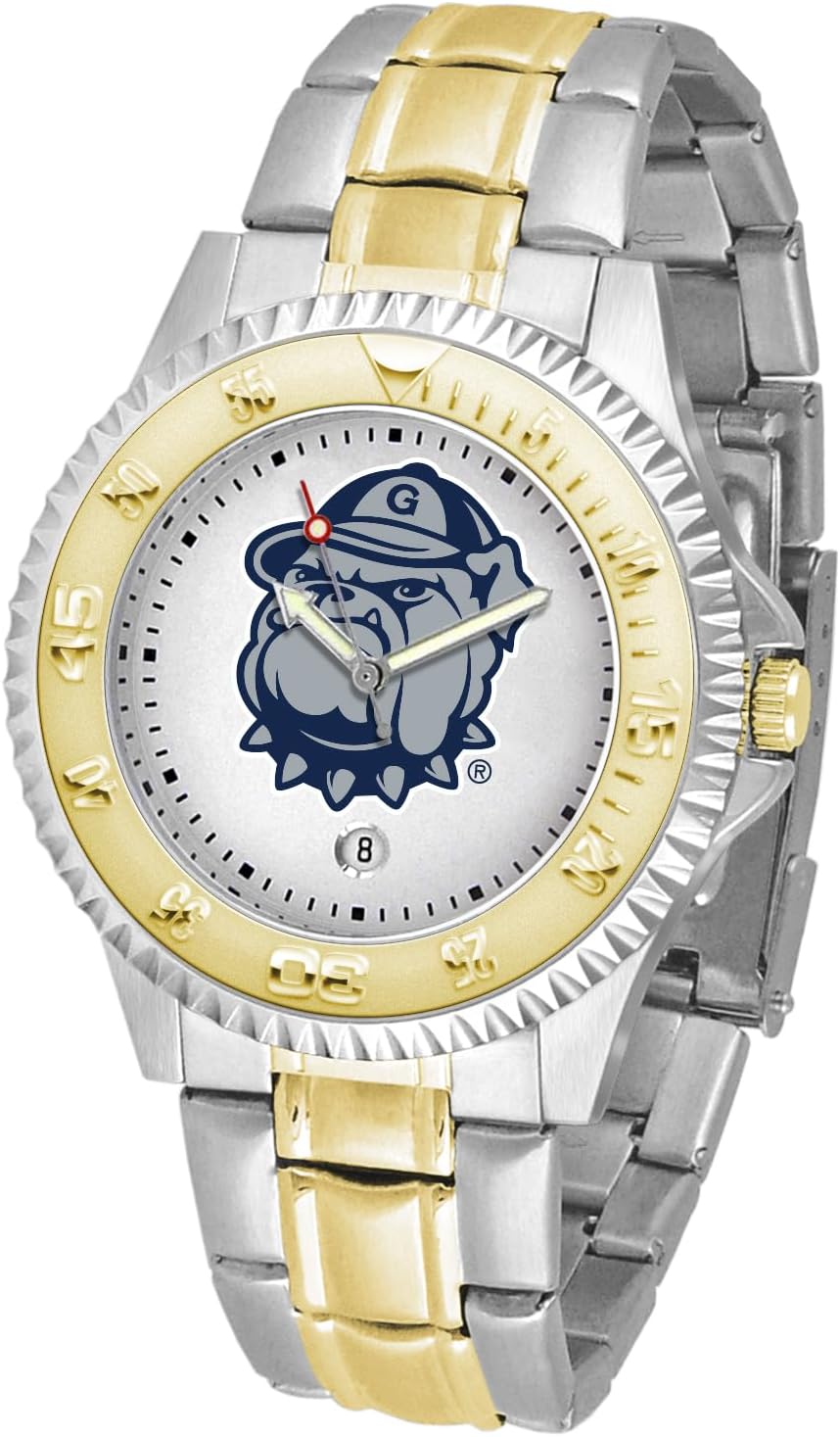 SunTime Georgetown Hoyas Men's Competitor Steel Watch Two-Tone Gold/Silver