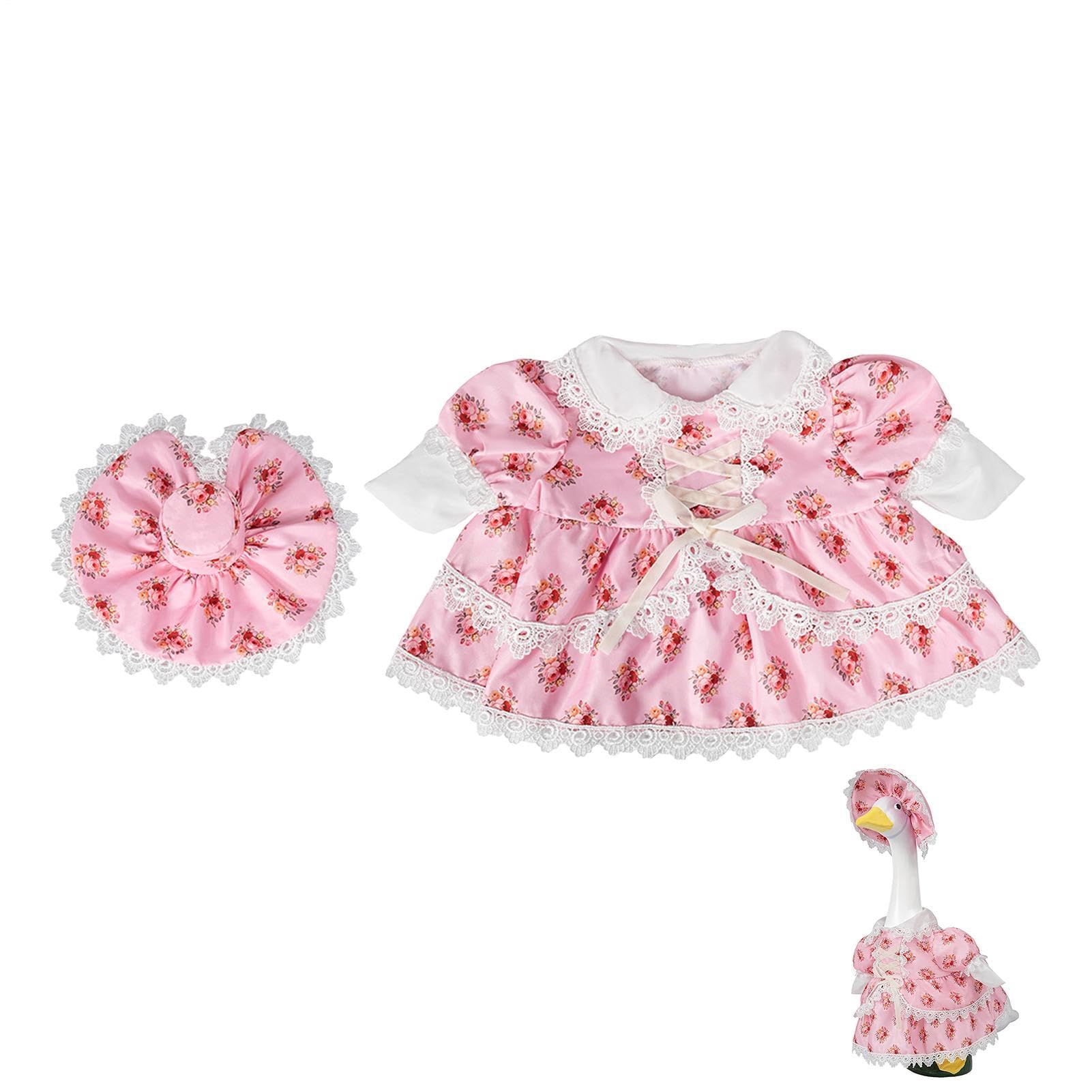 Trajes de ganso de porche con manga abombada y encaje retro para lucir un patio impecable