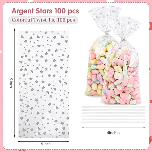 Miniatura 9 de LEOSINDA 100 bolsas de celofán planas transparentes de 4 x 6 pulgadas, bolsas de celofán, bolsas de celofán, bolsas de galletas, bolsas de golosinas