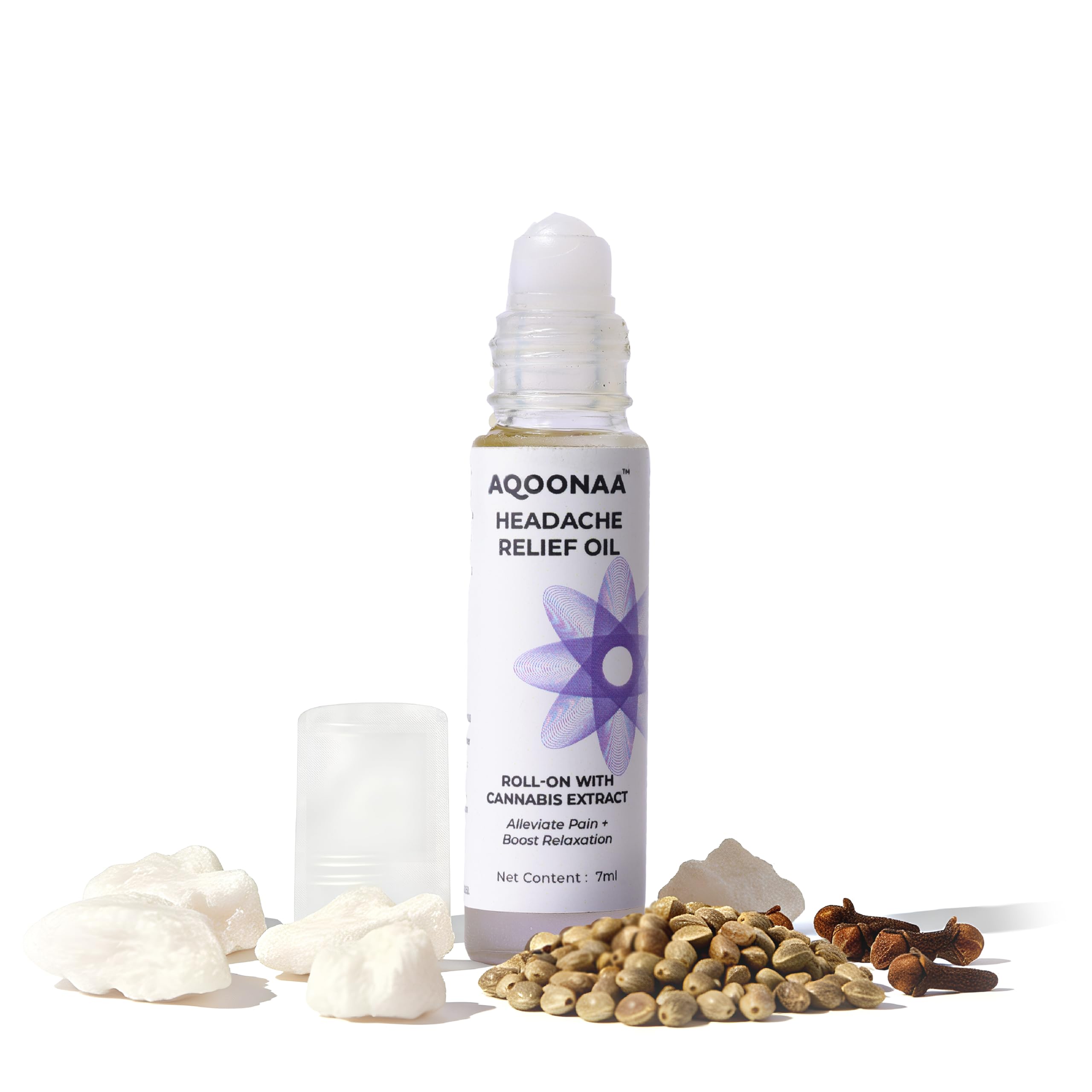 Headache Relief Roll On for Temple Tension and Head Heaviness | Menthol, Wintergreen & Vijaya | Instant Cooling, Calming Aroma | 7ml | Pack of 1