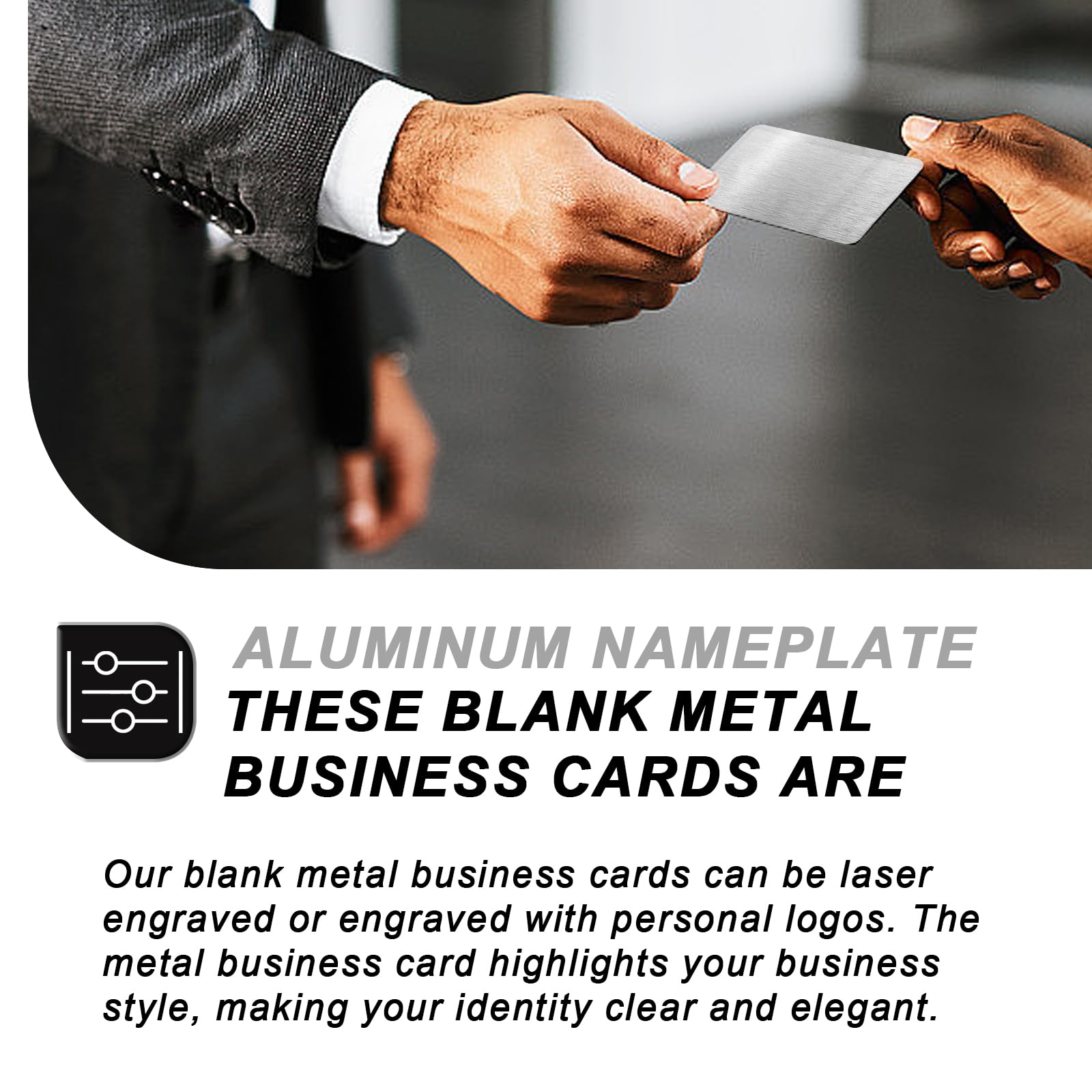 Confezione Da 100 Biglietti Da Visa In Metallo Da 0,45 Mm, Biglietti