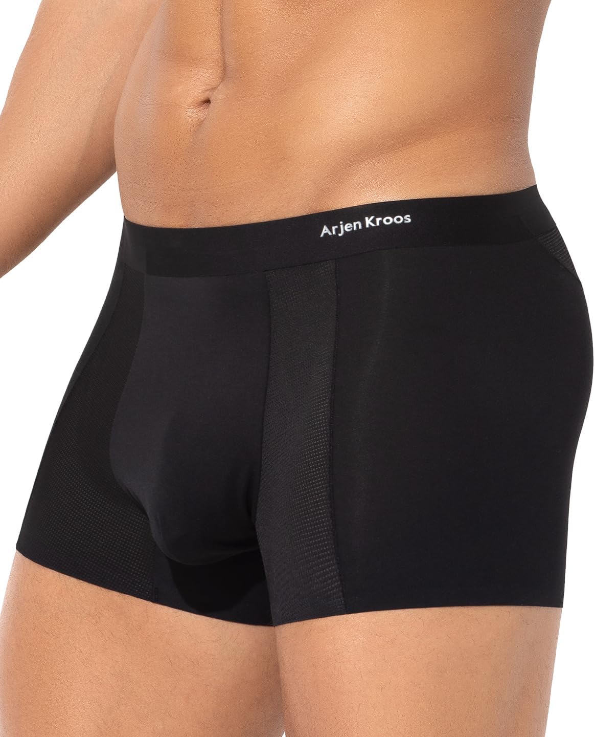Arjen Kroos Mens Boxer Briefs Sexy Modal Mesh Underwear with Pouch Moisture Wicking Breathable Trunks 1 Pack