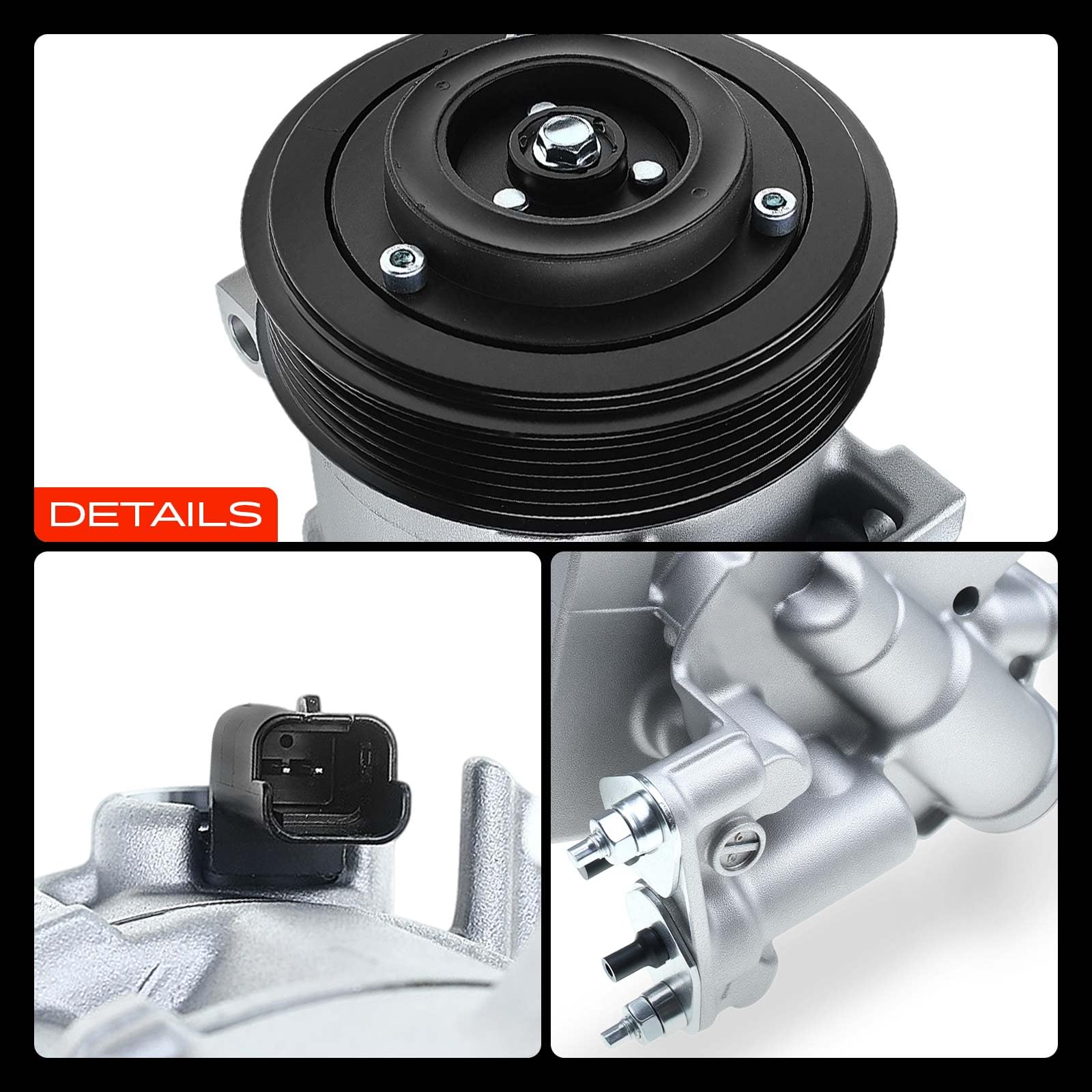 Frankberg Compressore dell'aria condizionata con frizione Compatibile con Berlingo Multispace B9 308 CC 4B 308 SW I 4E 4H C4 Cactus 3008 MPV 0U Replace# 9676862380, compreso l'olio preconfezionato