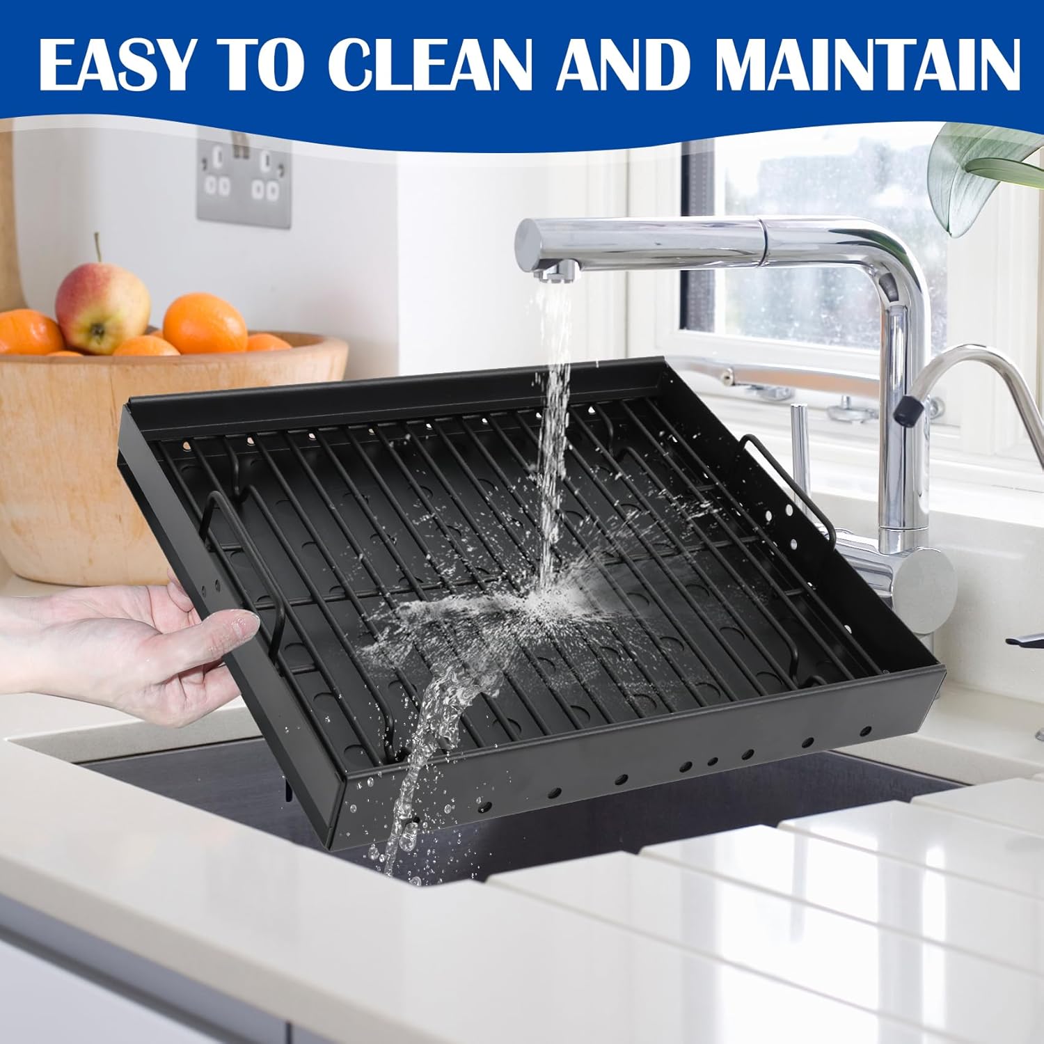 SafBbcue PS9900 47183T-21 Charcoal Tray for Smoke Hollow Grill HC4518L PS9500 Parts, Stretchable Charcoal Pan for 8500 SH19030119 SH19030219 SH9916 & for Expert Grill 24 Replacement Part, 15-28 inches