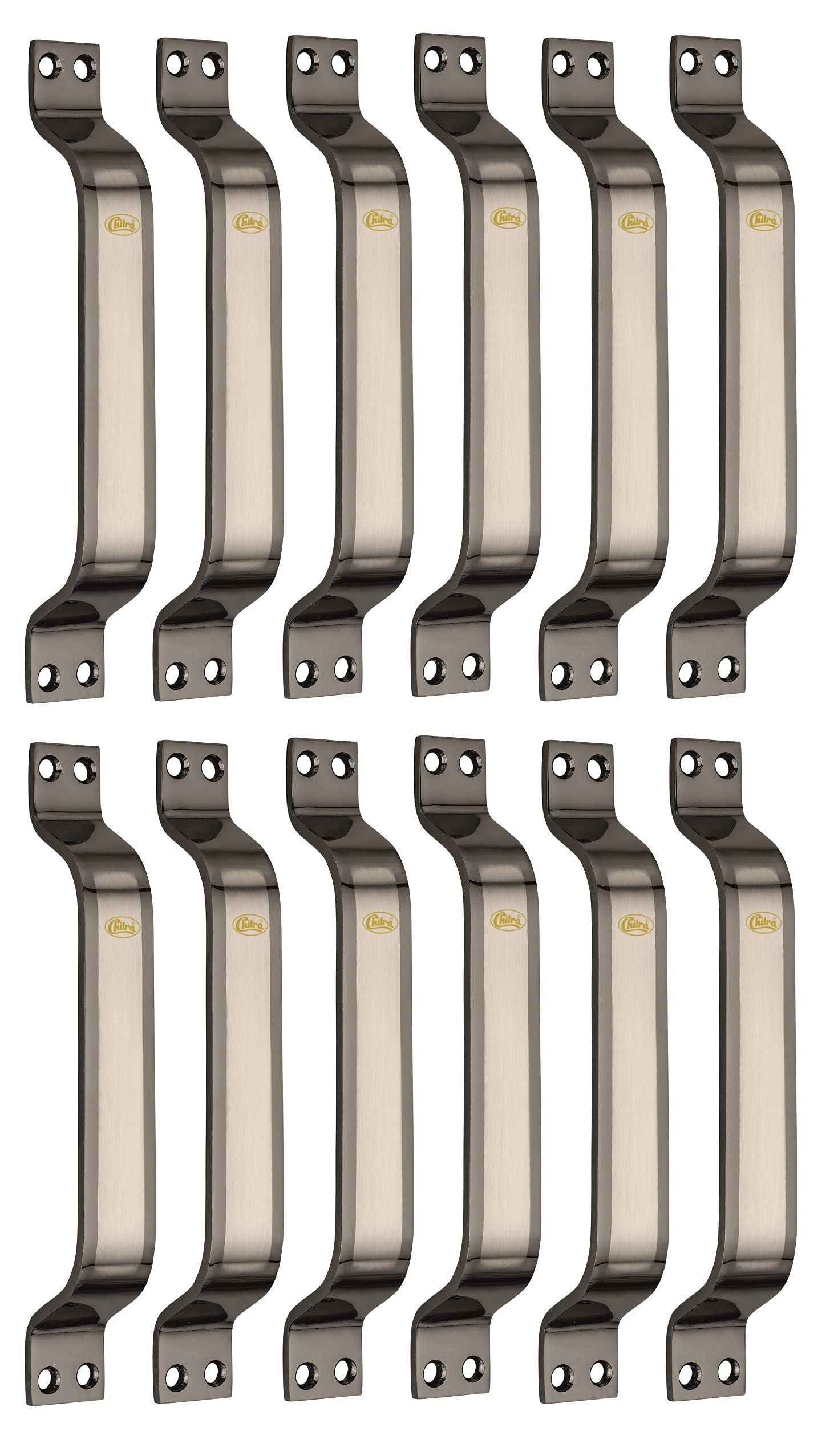 Chitra Wave Stainless Steel Door/Cabinet Handles Pack of 6 (6 Inch, Black), Pull Handle — Amazon image 6